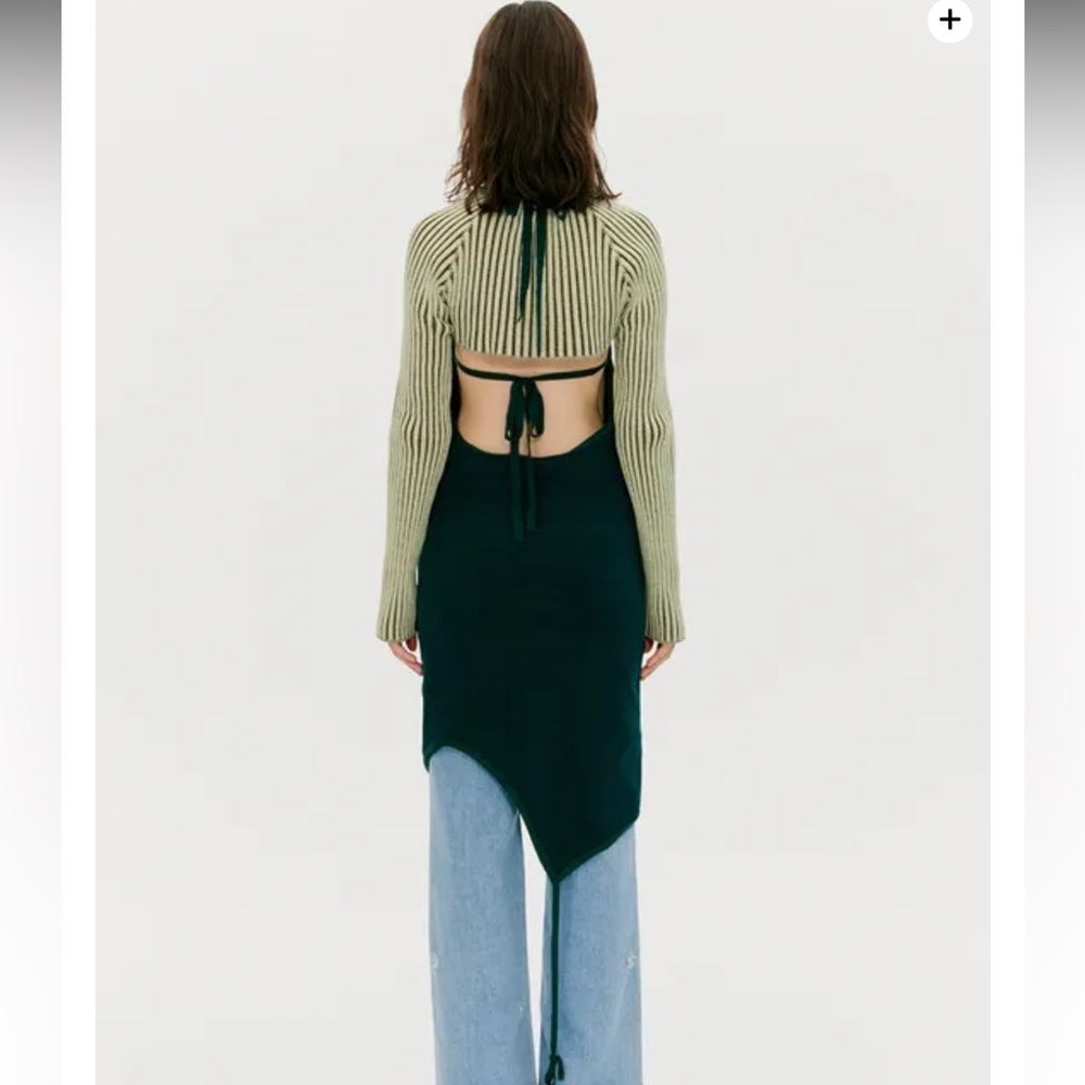 The Open Project Open Back Panel Halter Dress - G… - image 2